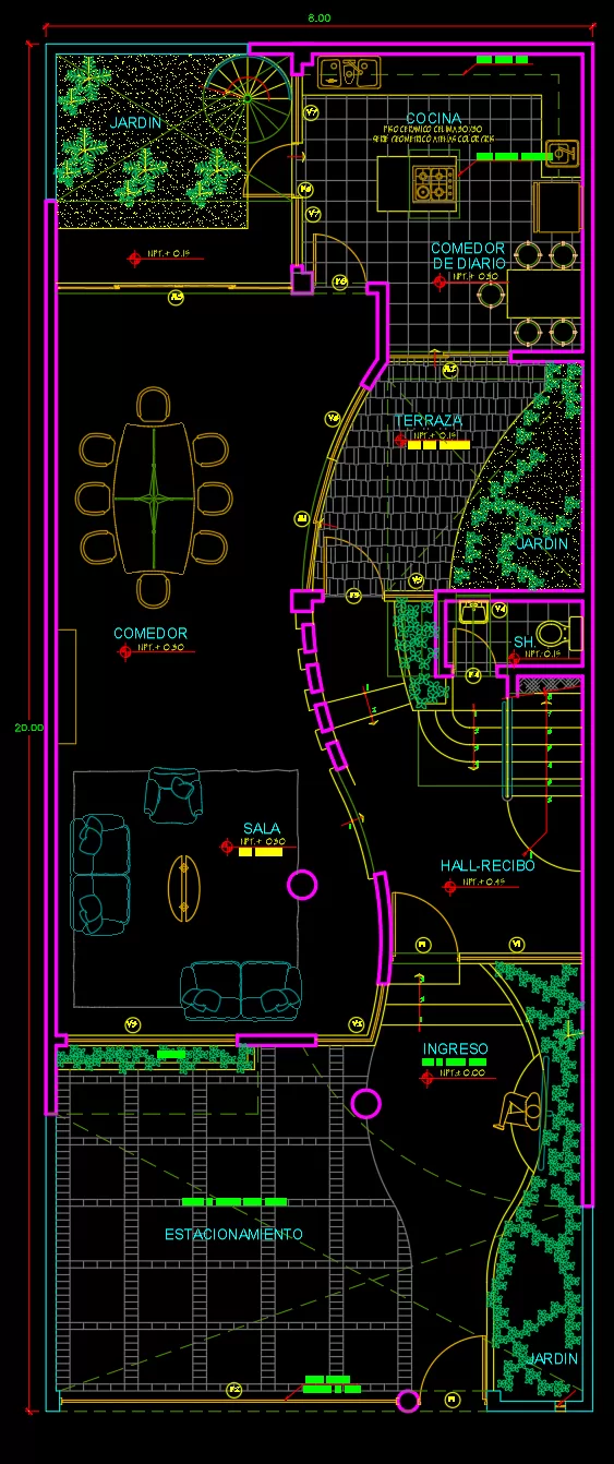 Plano de Casa 8x20 metros